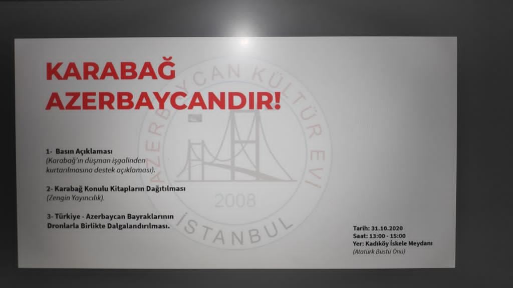 İstanbulda “Qarabağ Azərbaycandır” adlı aksiya keçirilib (FOTO) - Gallery Image
